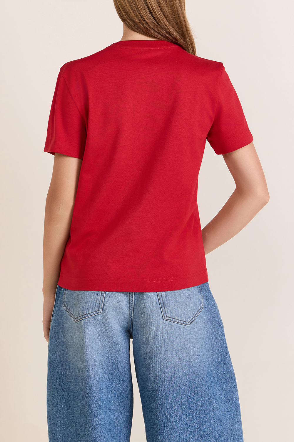 תמונת דוגמן אחורית של חולצת טי