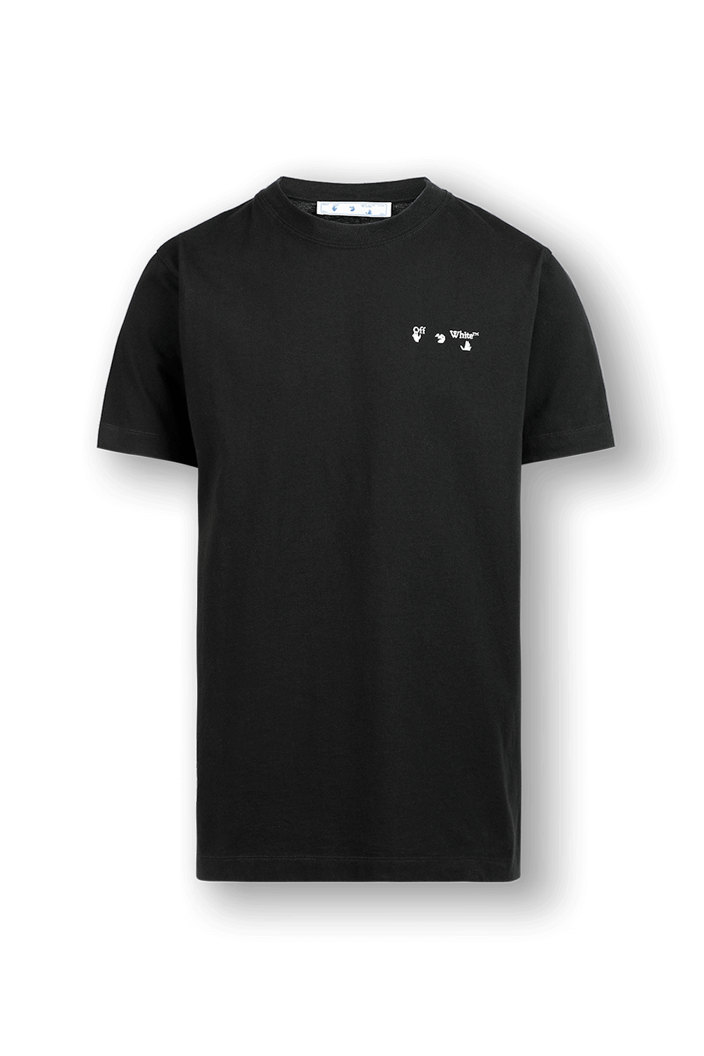 תמונה קידמית של Logo Print Crew Neck T-Shirt in Black