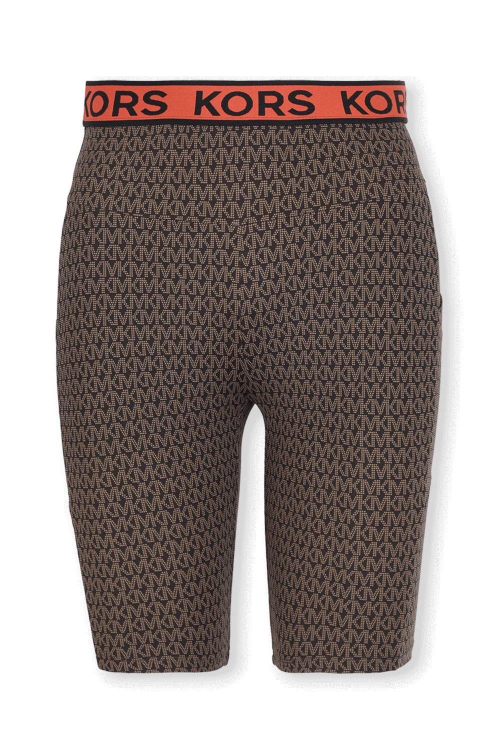 טייץ ספורט עם הדפס לוגומאני בגווני חום ואדום image number null MICHAEL KORS