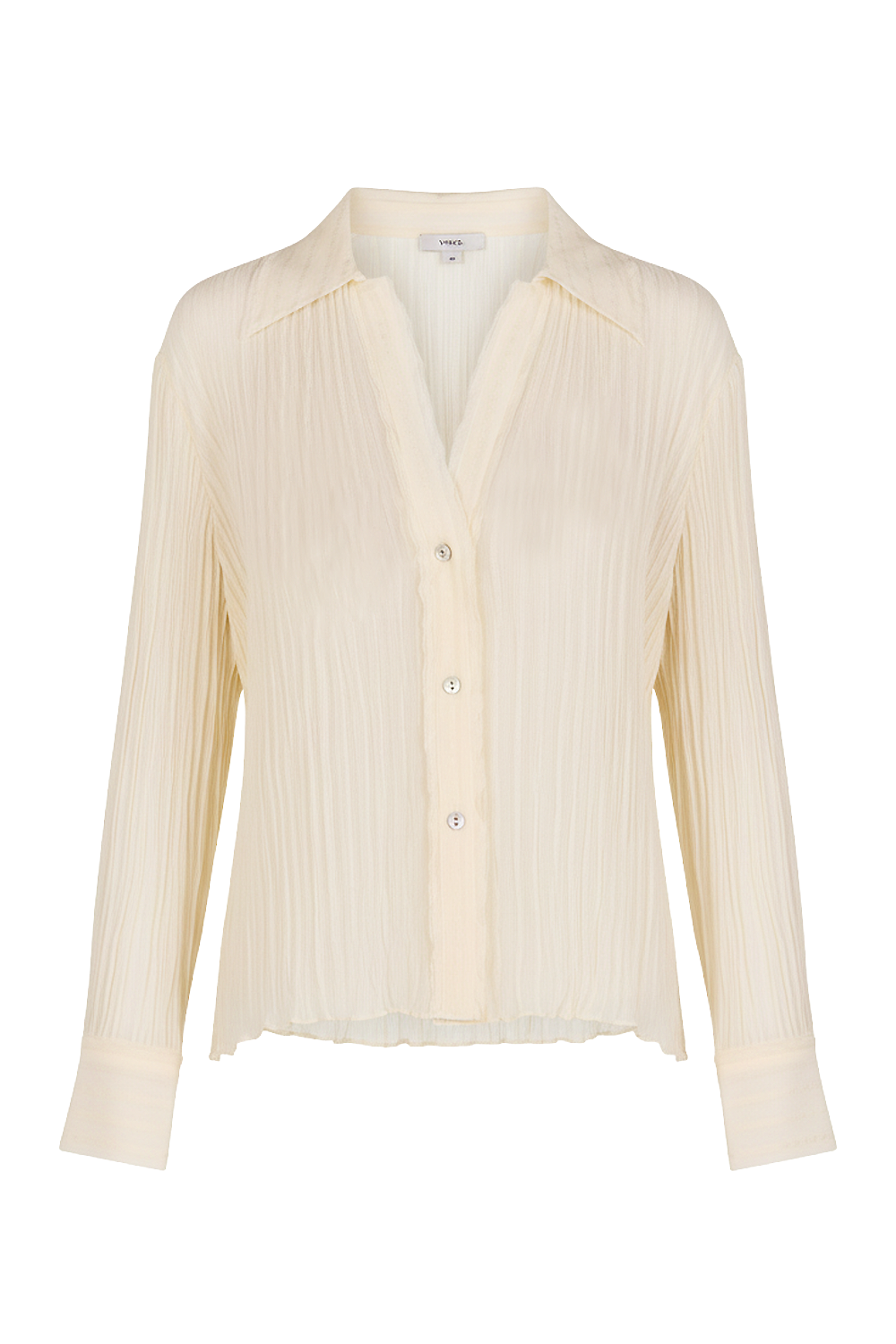 תמונה קידמית של חולצה מכופתרת שקופה