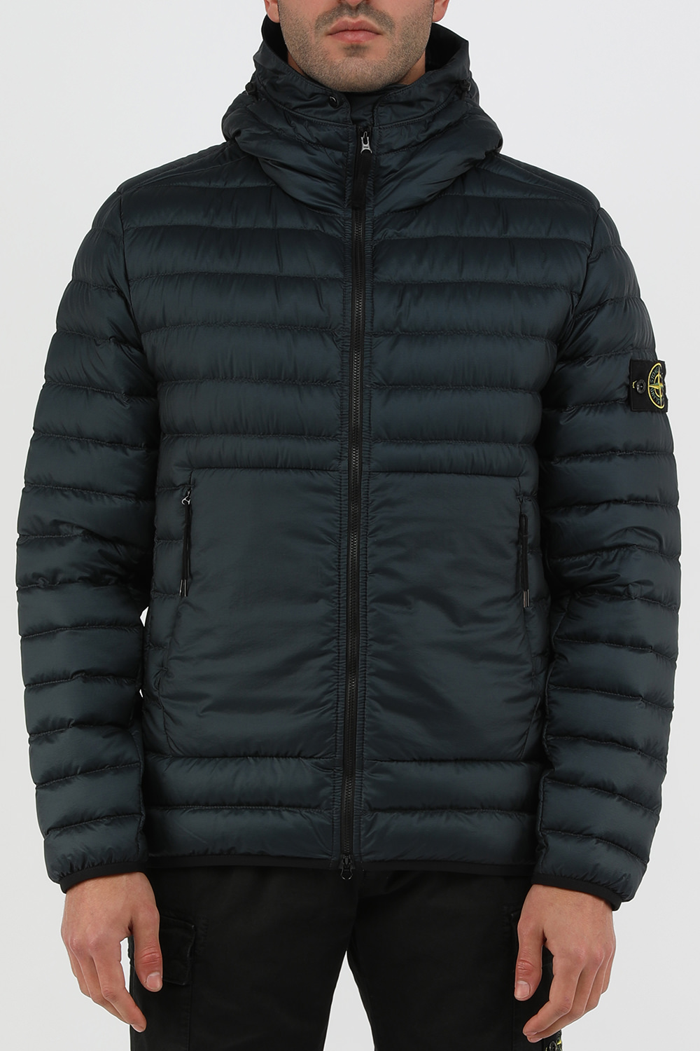 תמונת דוגמן קידמית של מעיל ריל דאון קפוצ'ון כחול