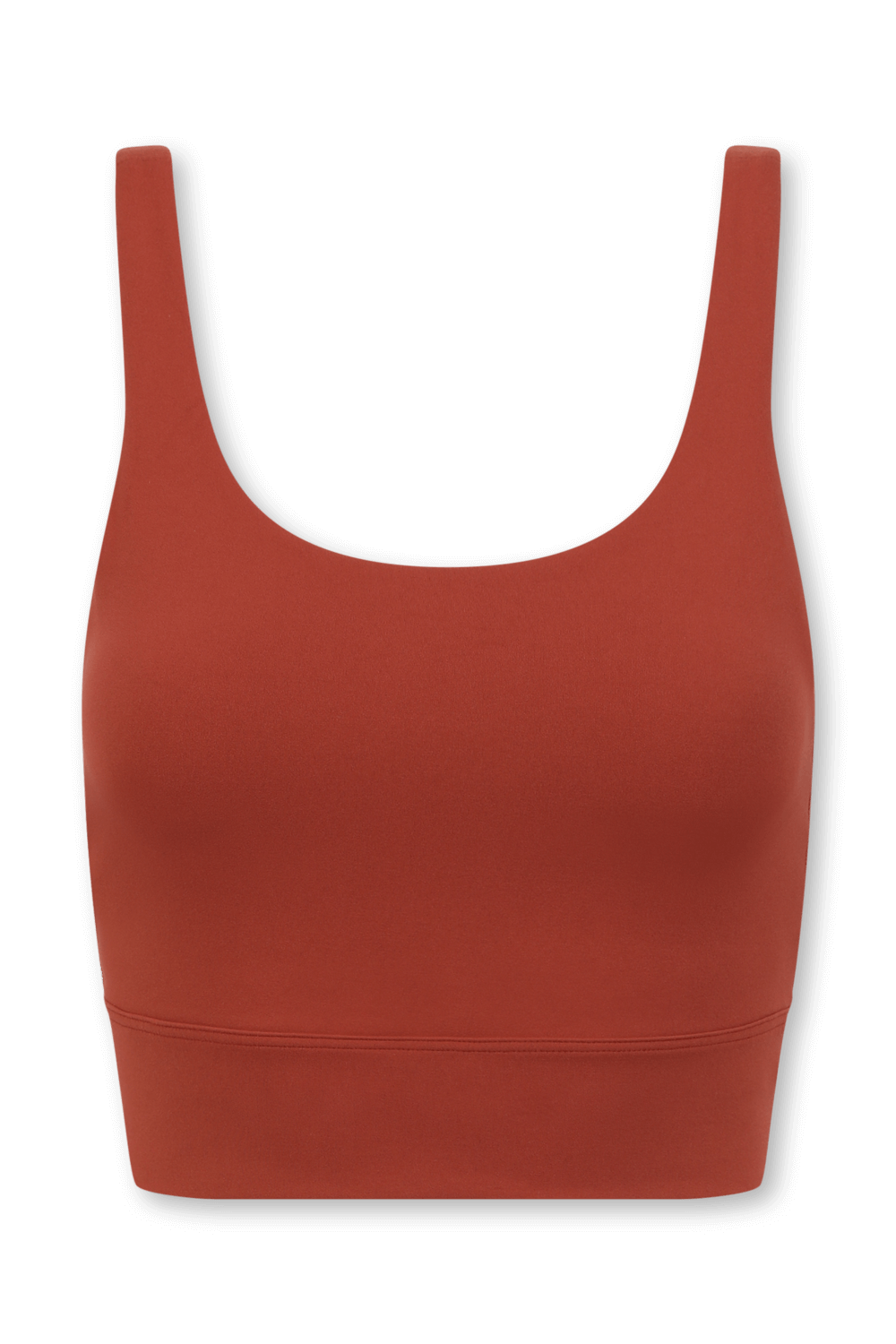 תמונה קידמית של טופ ספורטיבי יוגה לוקס בגוון אדום