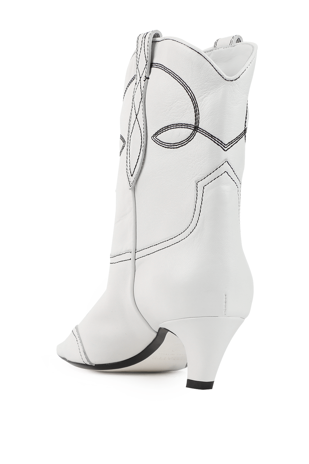 תמונה אחורית של Dallas Ankle Boots in White
