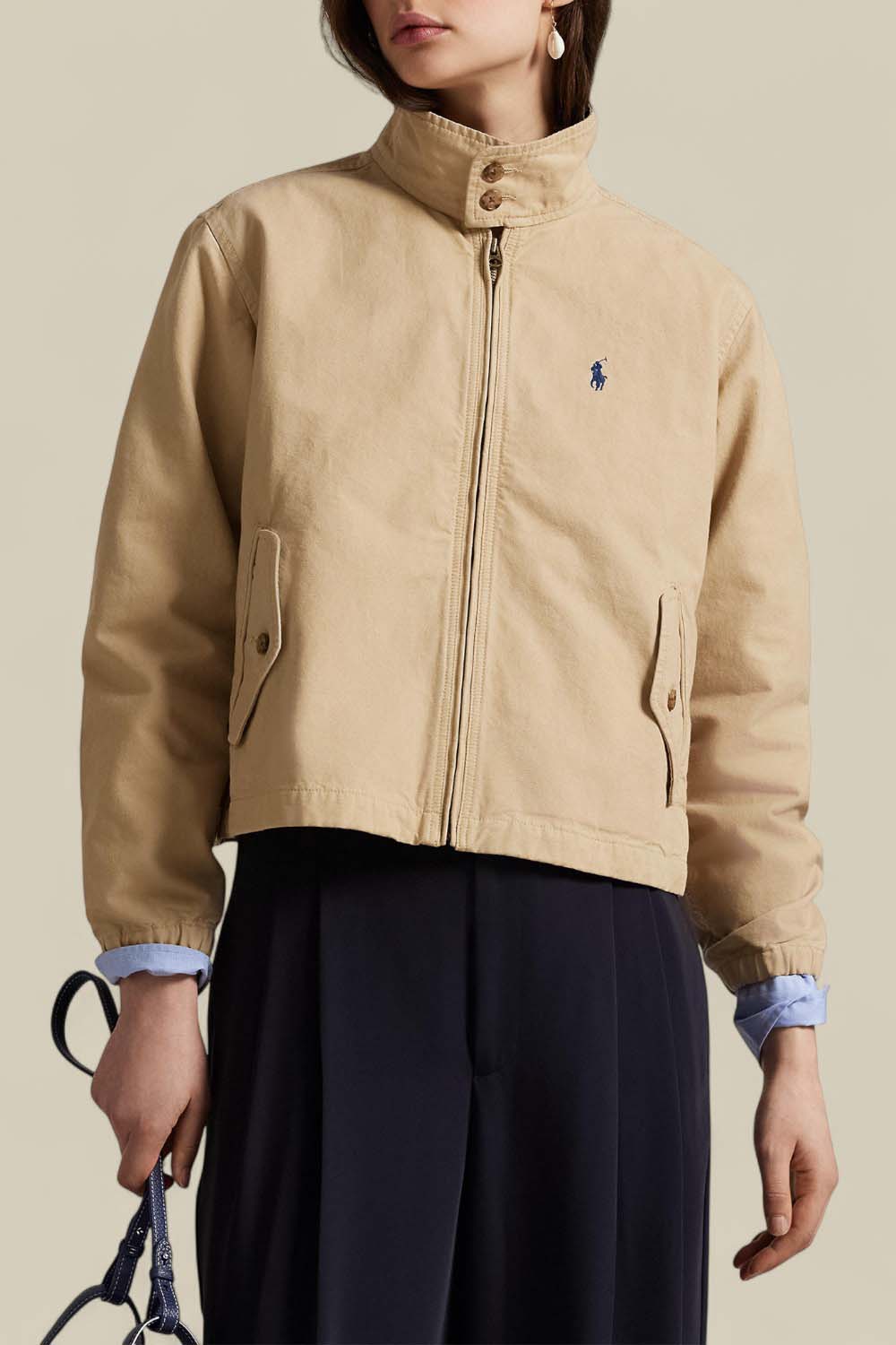 תמונת דוגמן קידמית של ז'קט מכותנה