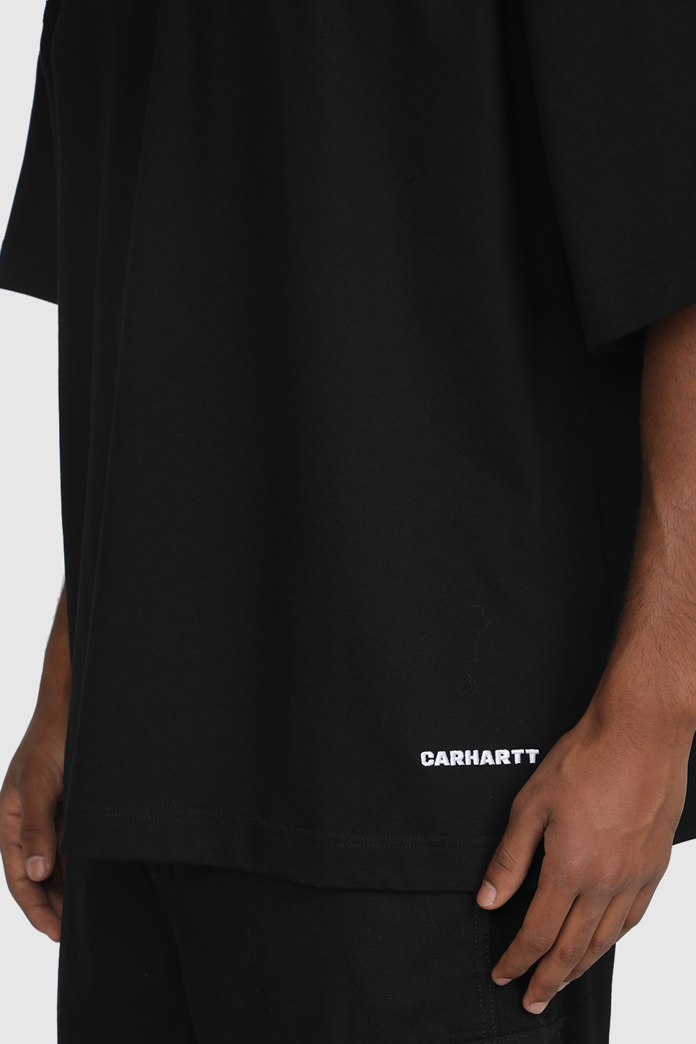 תמונת דוגמן אחורית של חולצת טי מכותנה אורגנית