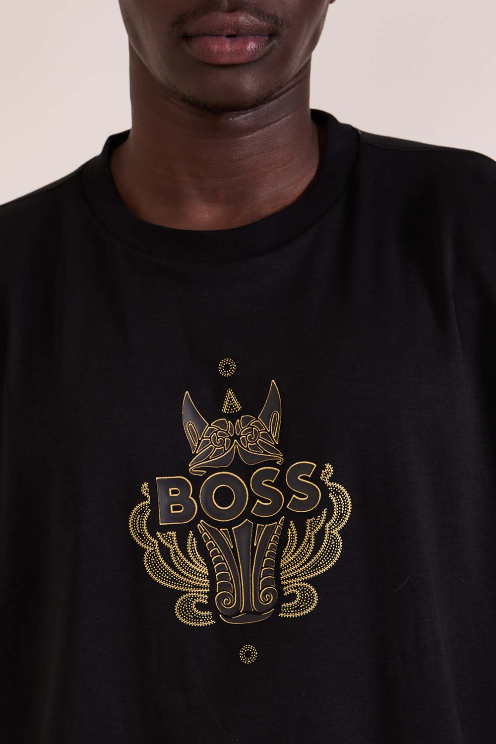 תמונת תקריב דוגמן של חולצת טי