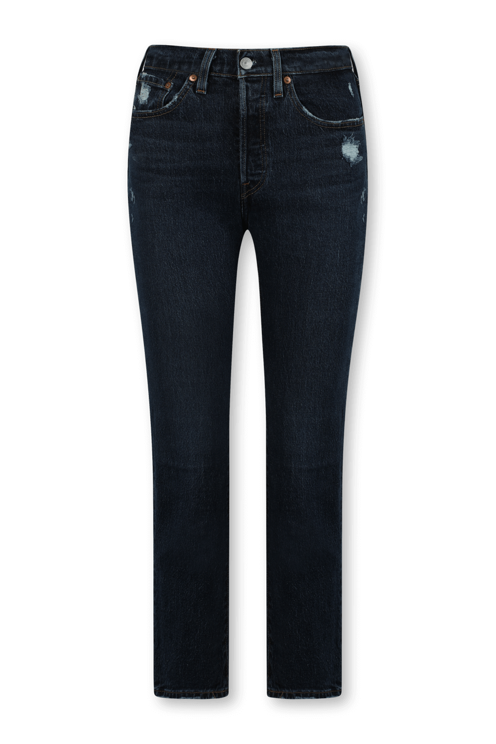 מכנסי ג'ינס 501 בגוון כחול כהה משופשף LEVI`S