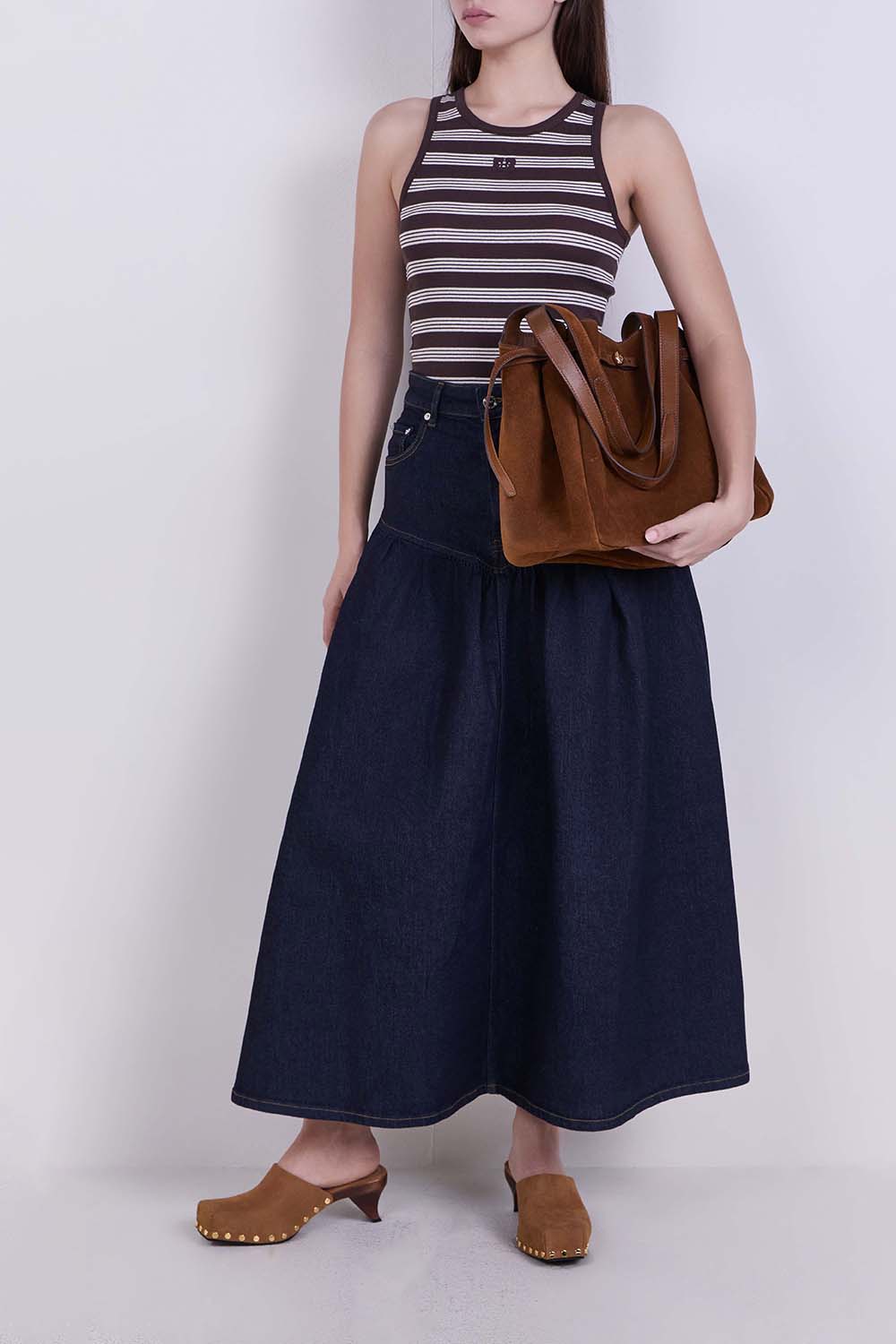 תמונת דוגמן קידמית של 'תיק כתף רומי זמש לארג