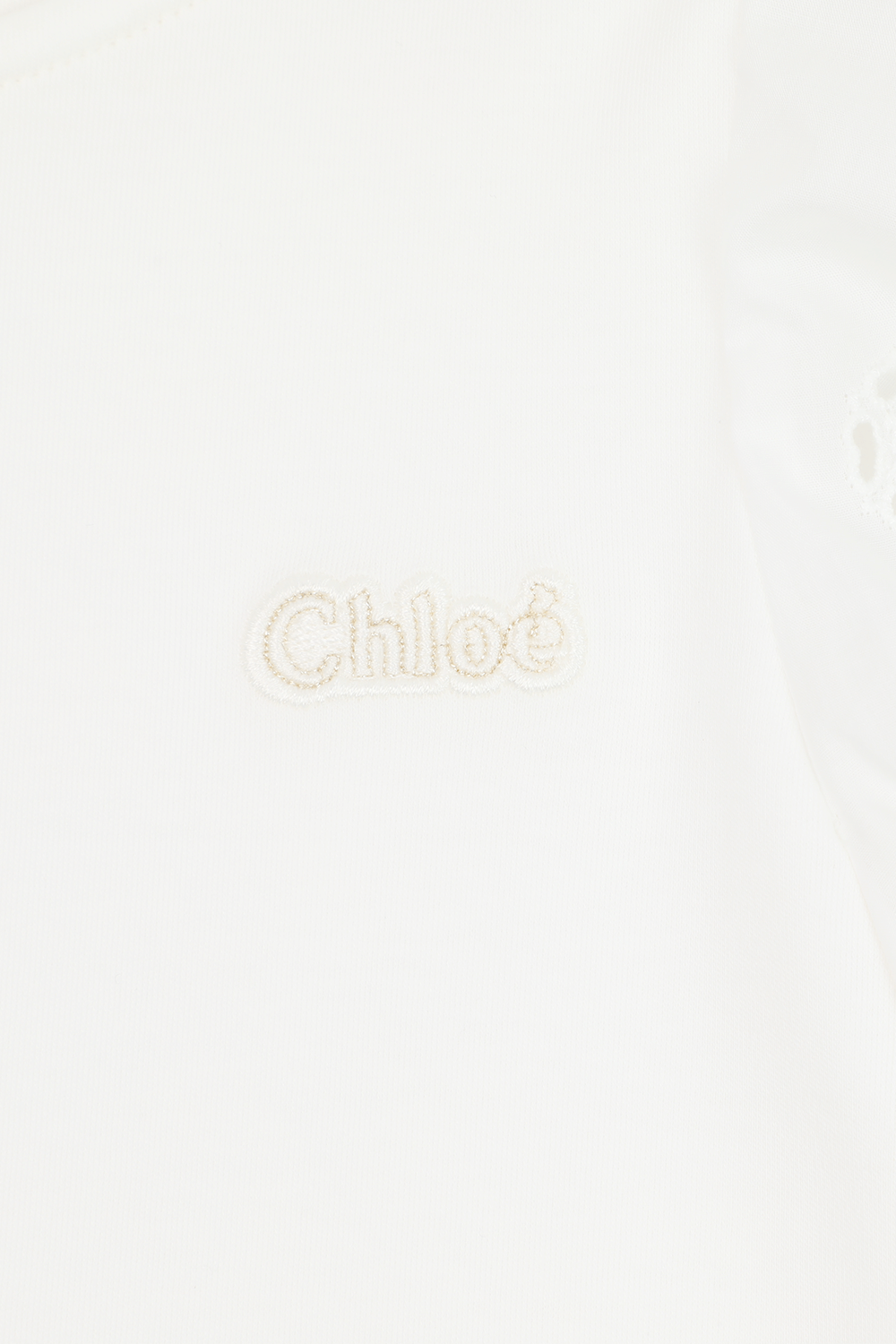 גיל 14 חולצת מלמלה לבנה עם לוגו CHLOE KIDS