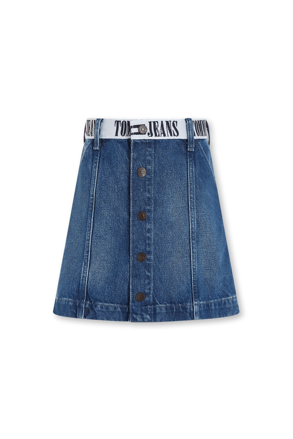 תמונה קידמית של חצאית ג`ינס קצרה - גילאי 3-6