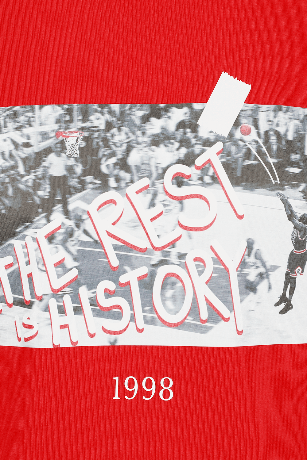 תמונת תקריב של Tee History in Red