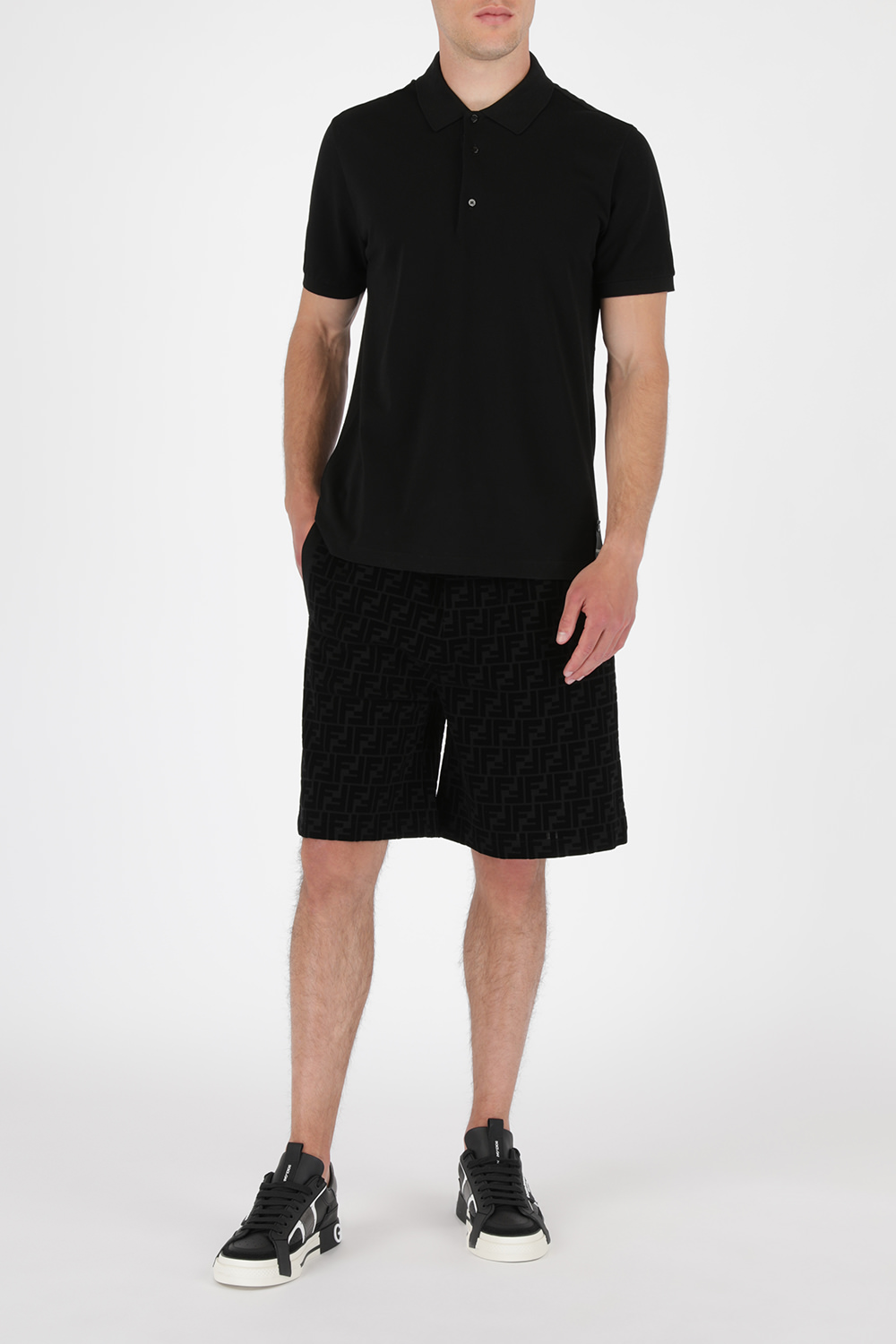 black polo tee