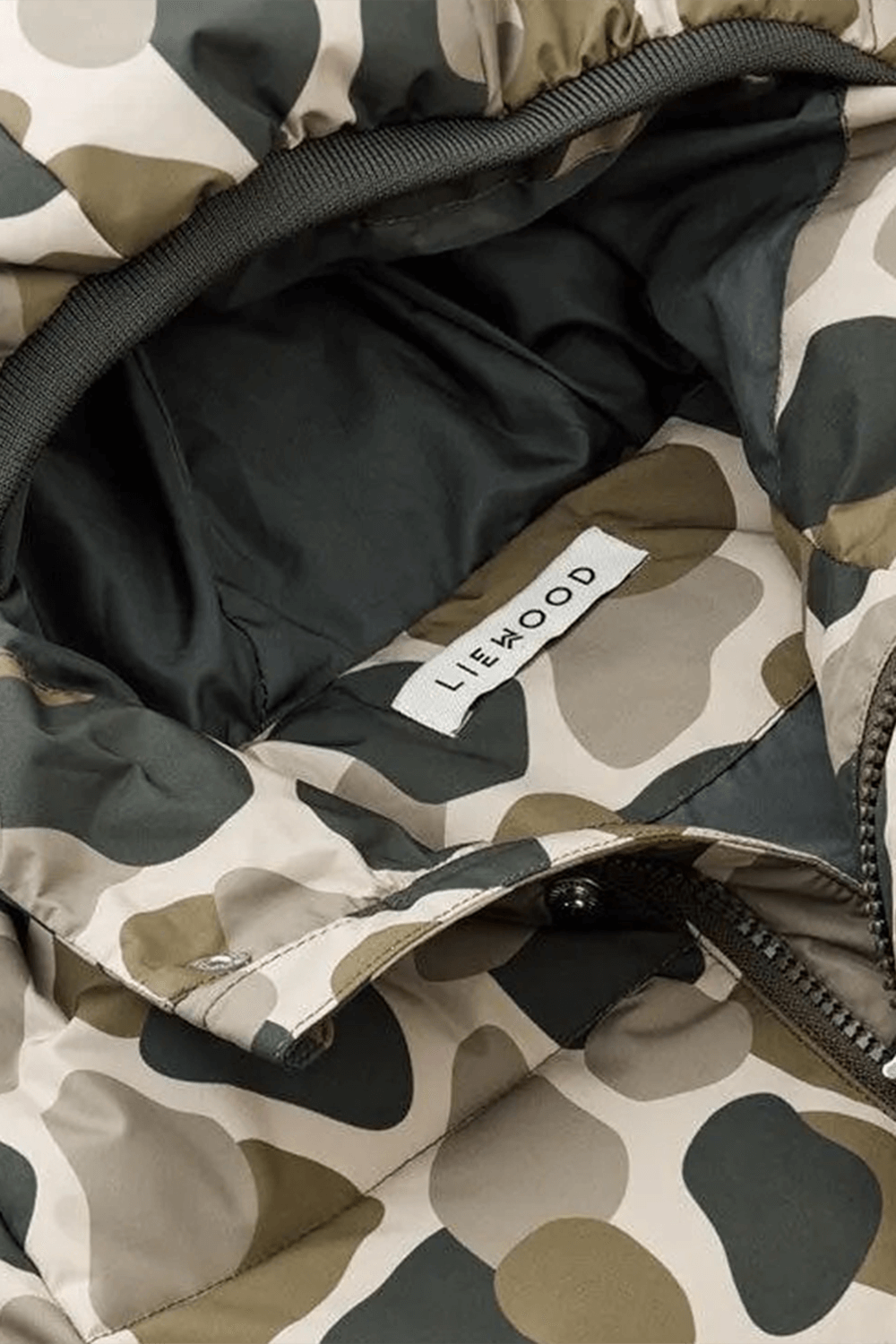 תמונה אחורית של גילאי 2-12 מעיל פוך אקולוגי עם קפוצ'ון