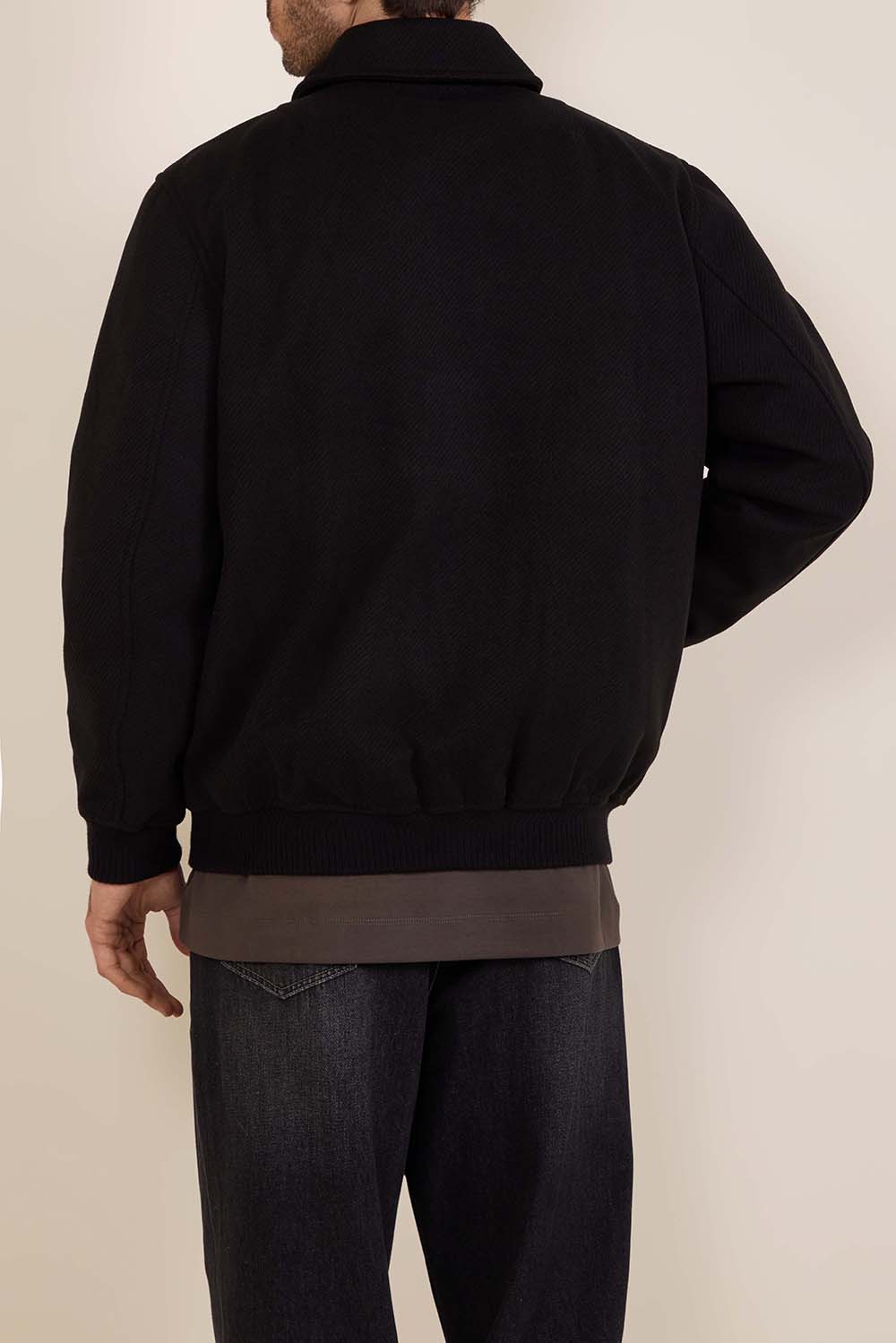 תמונת דוגמן אחורית של Padded Collar Jacket