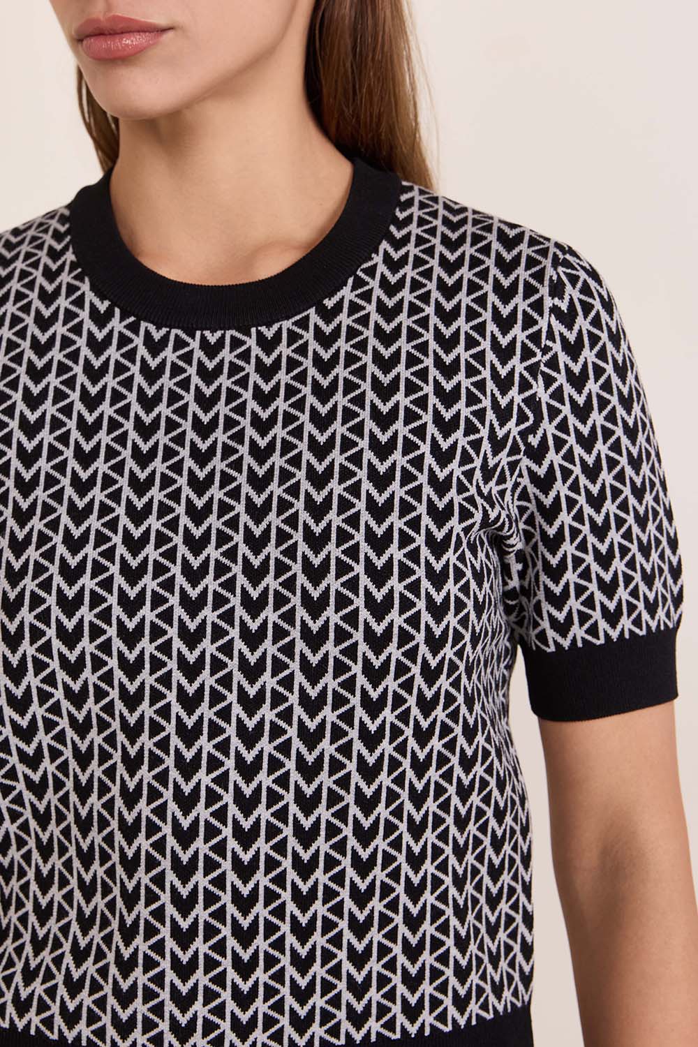 תמונת תקריב דוגמן של סוודר