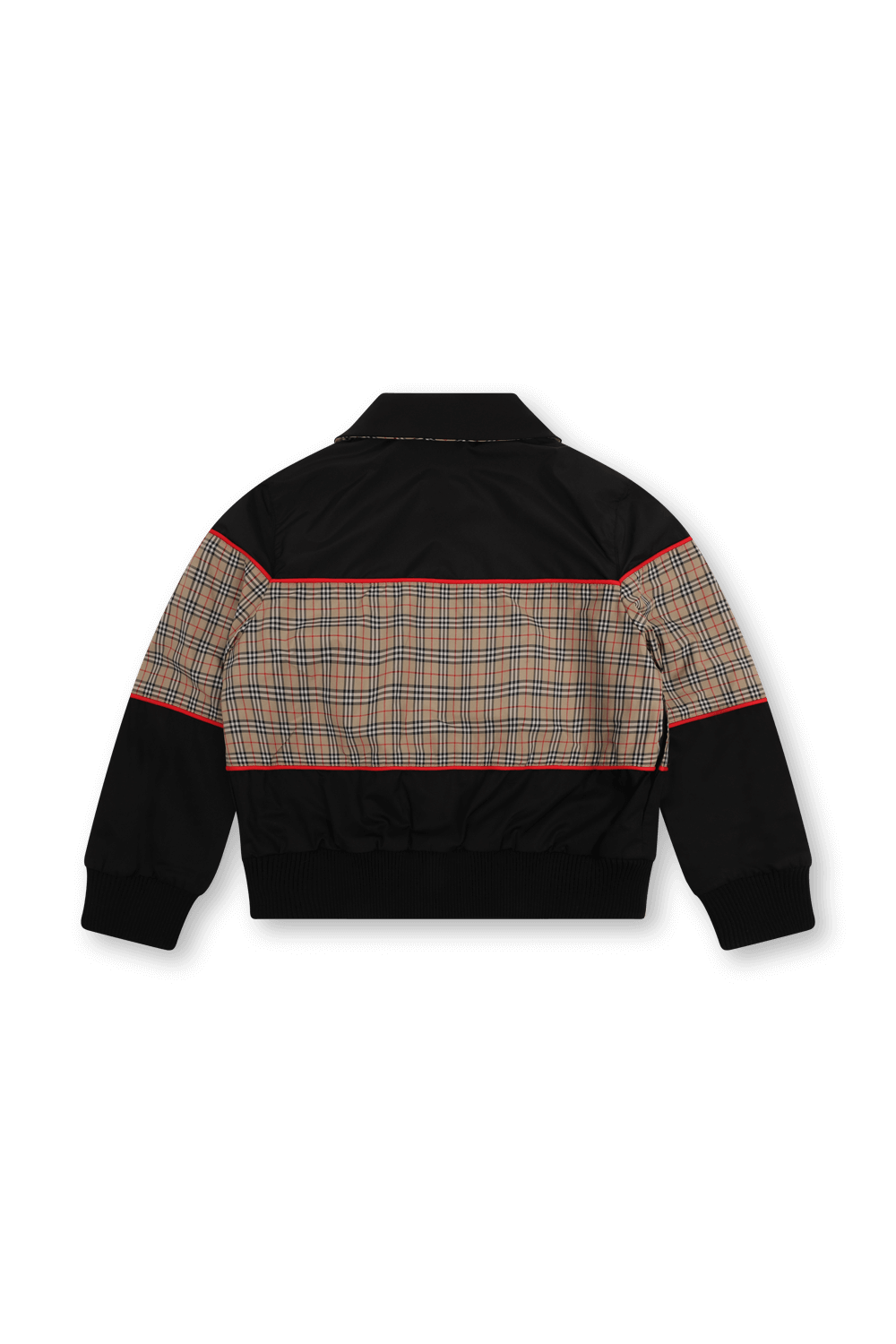 תמונה אחורית של גילאי 3-14 מעיל ניילון משבצות