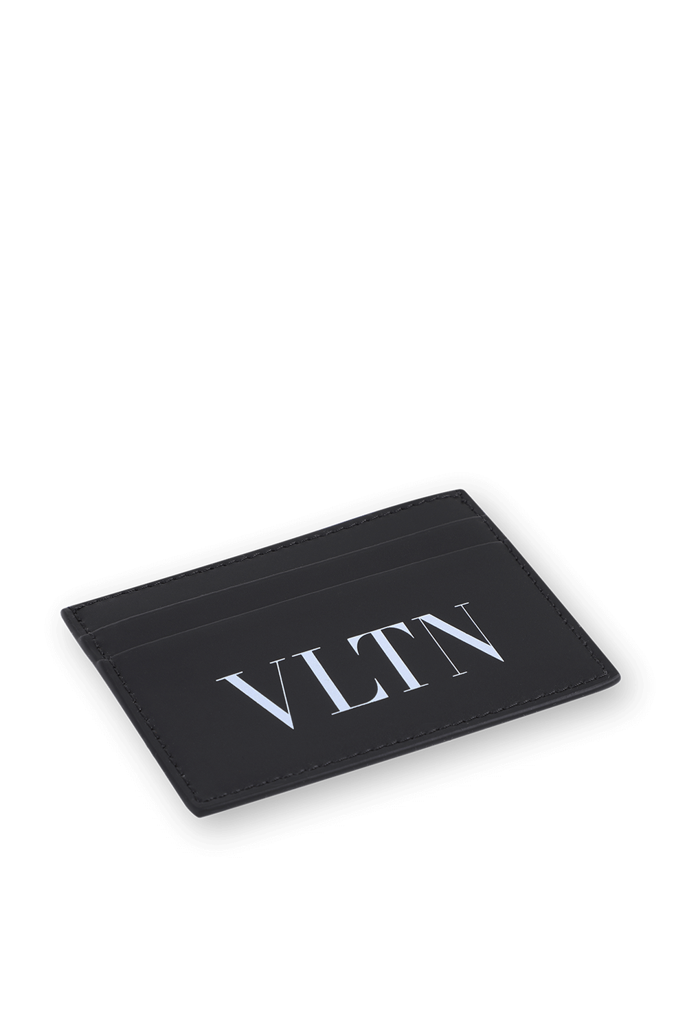 ארנק כרטיסים שחור מעור עם לוגו VALENTINO GARAVANI