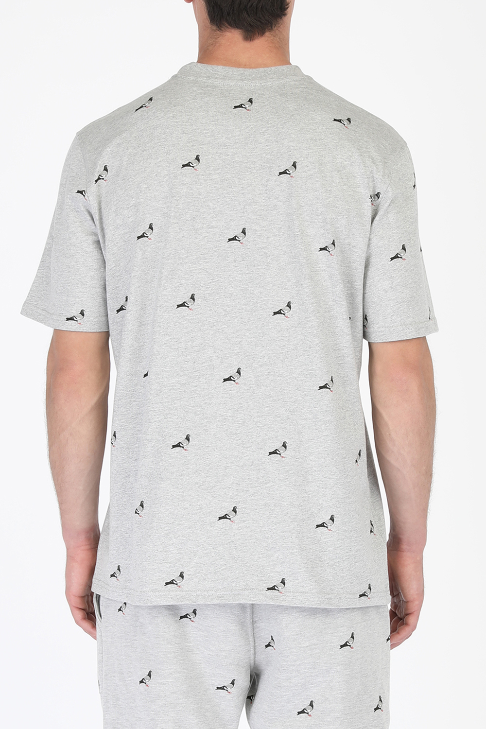 תמונת דוגמן אחורית של All Over Pigeon Tee in Grey