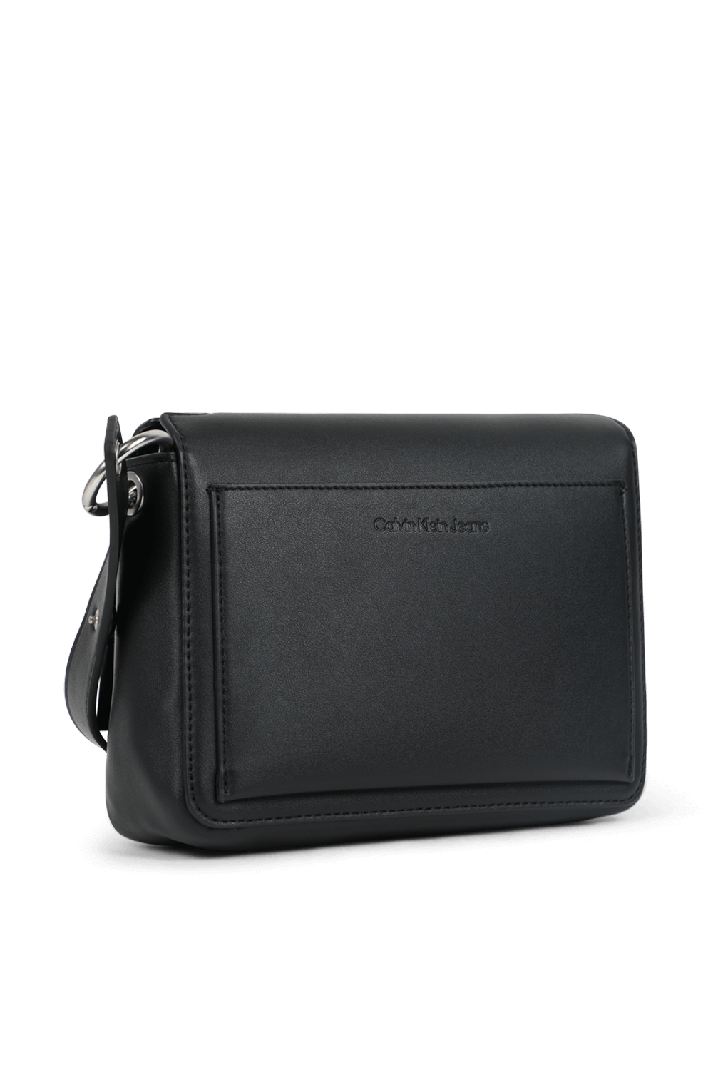 תמונה אחורית של תיק מלבני מתקפל עם לוגו בגוון שחור