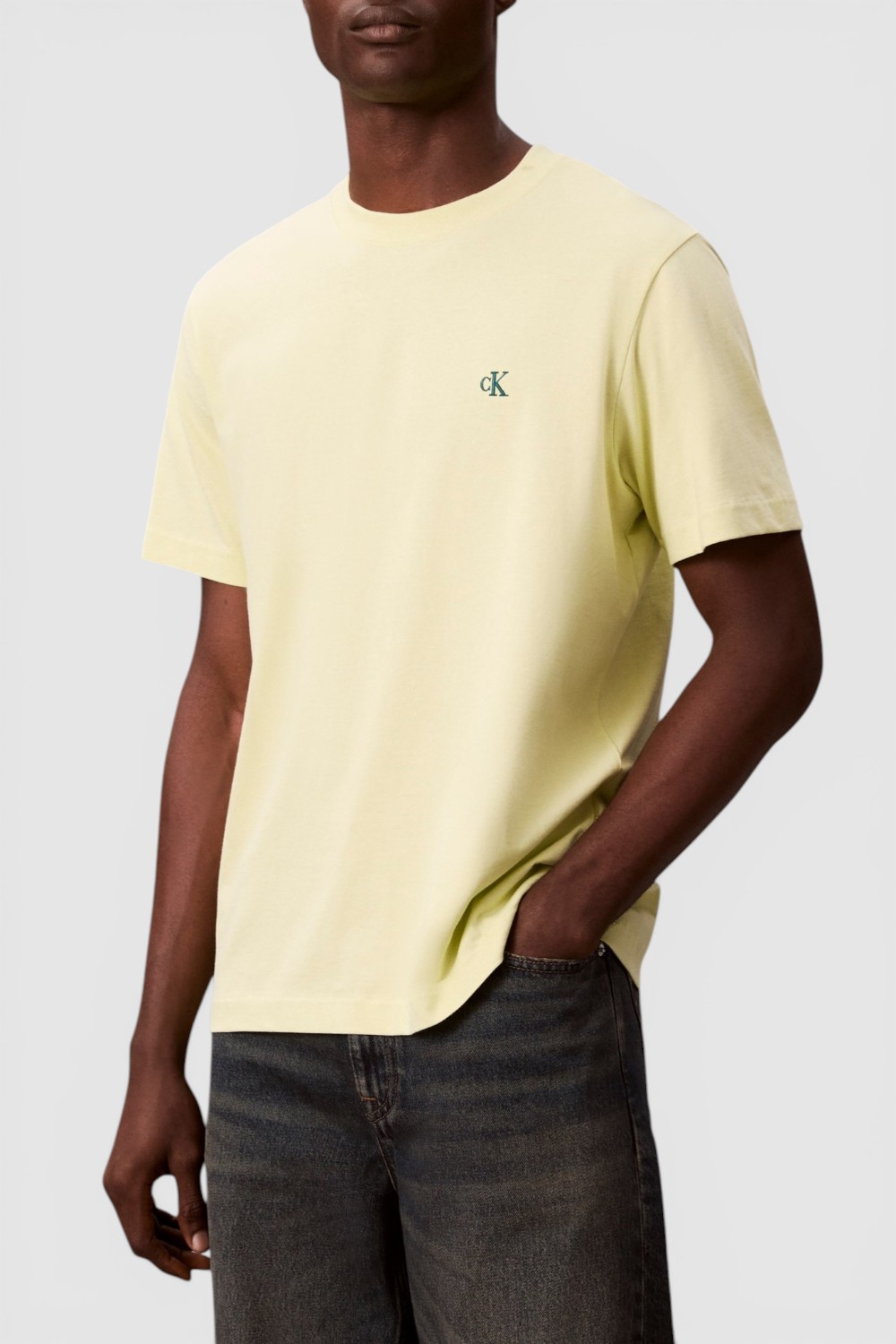 תמונת דוגמן קידמית של חולצת טי בגזרה משוחררת