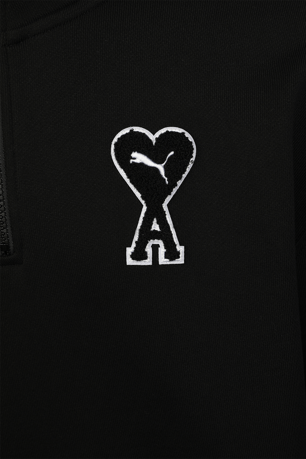 תמונה אחורית של פומה X אמי סווטשירט צווארון מרוכסן