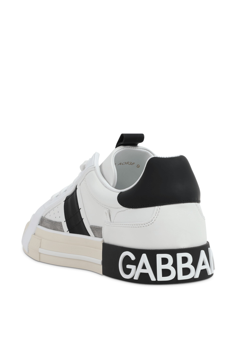 נעלי סניקרס נמוכות בגווני שחור ולבן DOLCE & GABBANA
