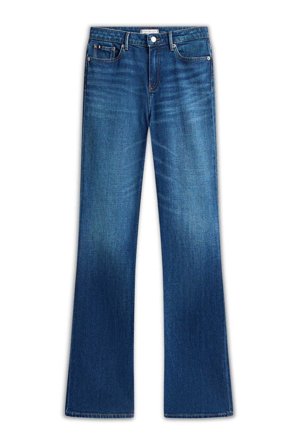 תמונה קידמית של מכנסי ג'ינס בגזרת בוטקט