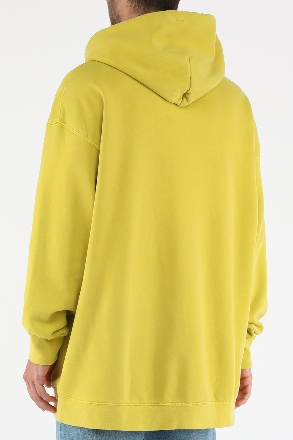 תמונת דוגמן אחורית של סווטשירט קפוצ'ון אקסטרה לארג'