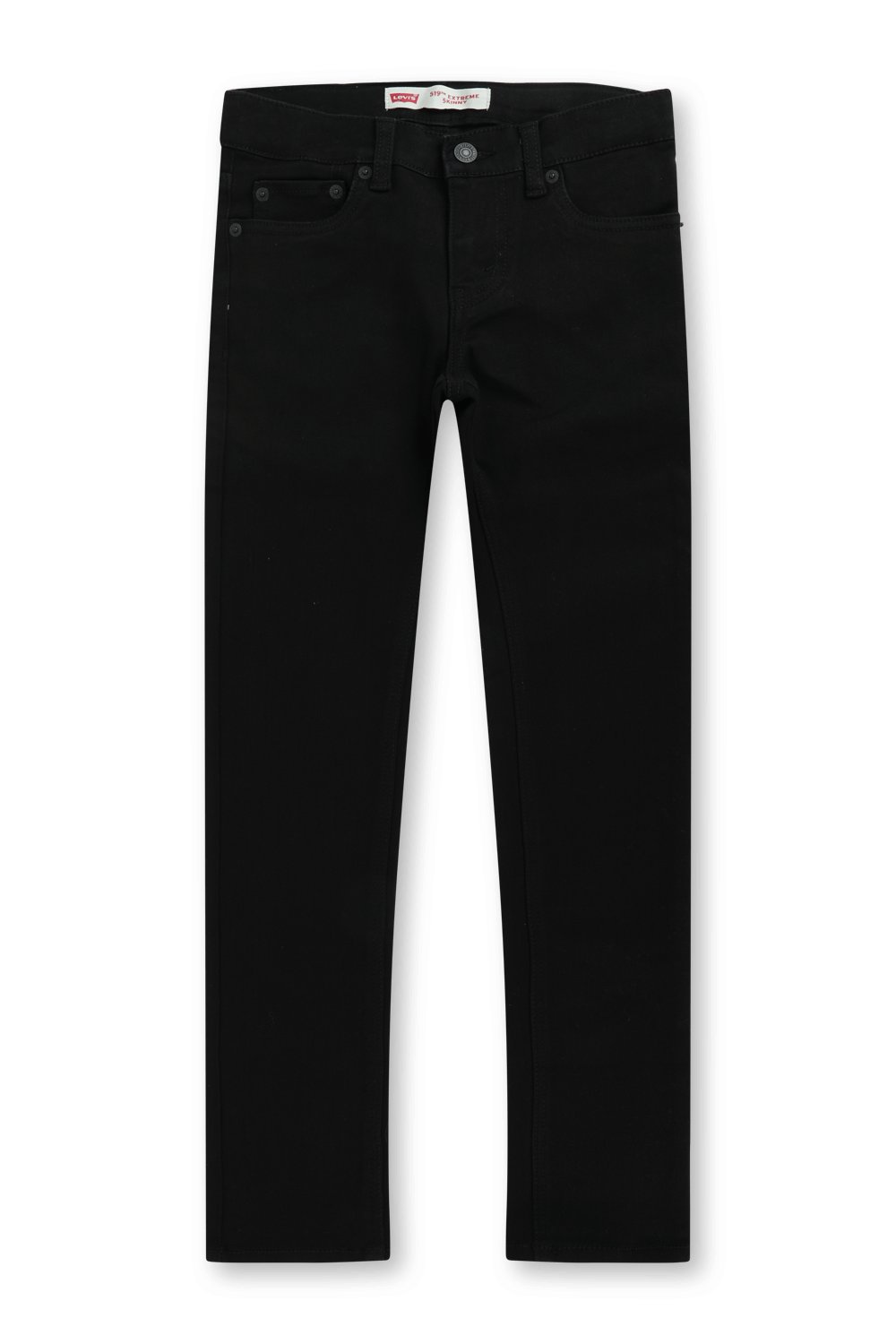 תמונה קידמית של מכנסי סקיני ג'ינס בשטיפה שחורה - גילאי 4-7