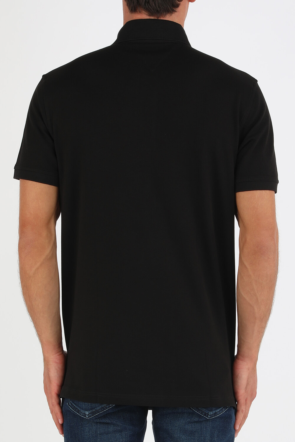חולצת פולו בצבע שחור TOMMY HILFIGER