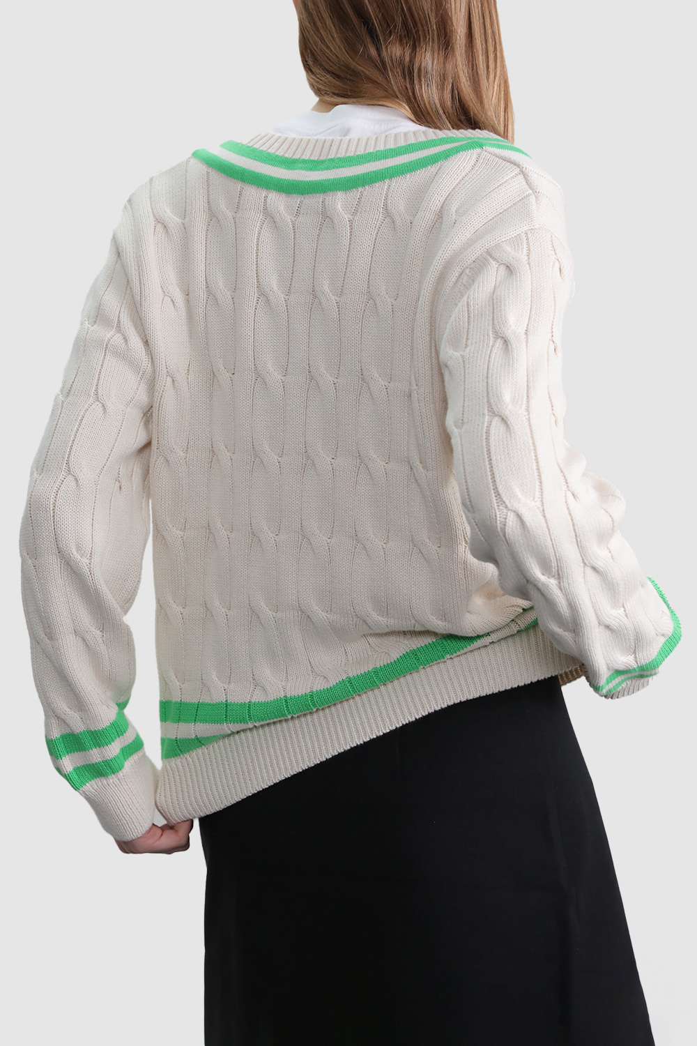 תמונת דוגמן אחורית של סריג כותנה