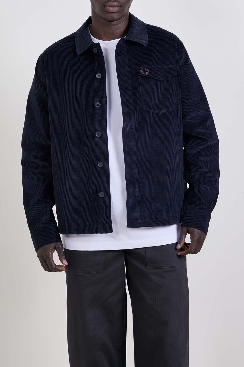 תמונת דוגמן קידמית של חולצת ז'קט קורדרוי