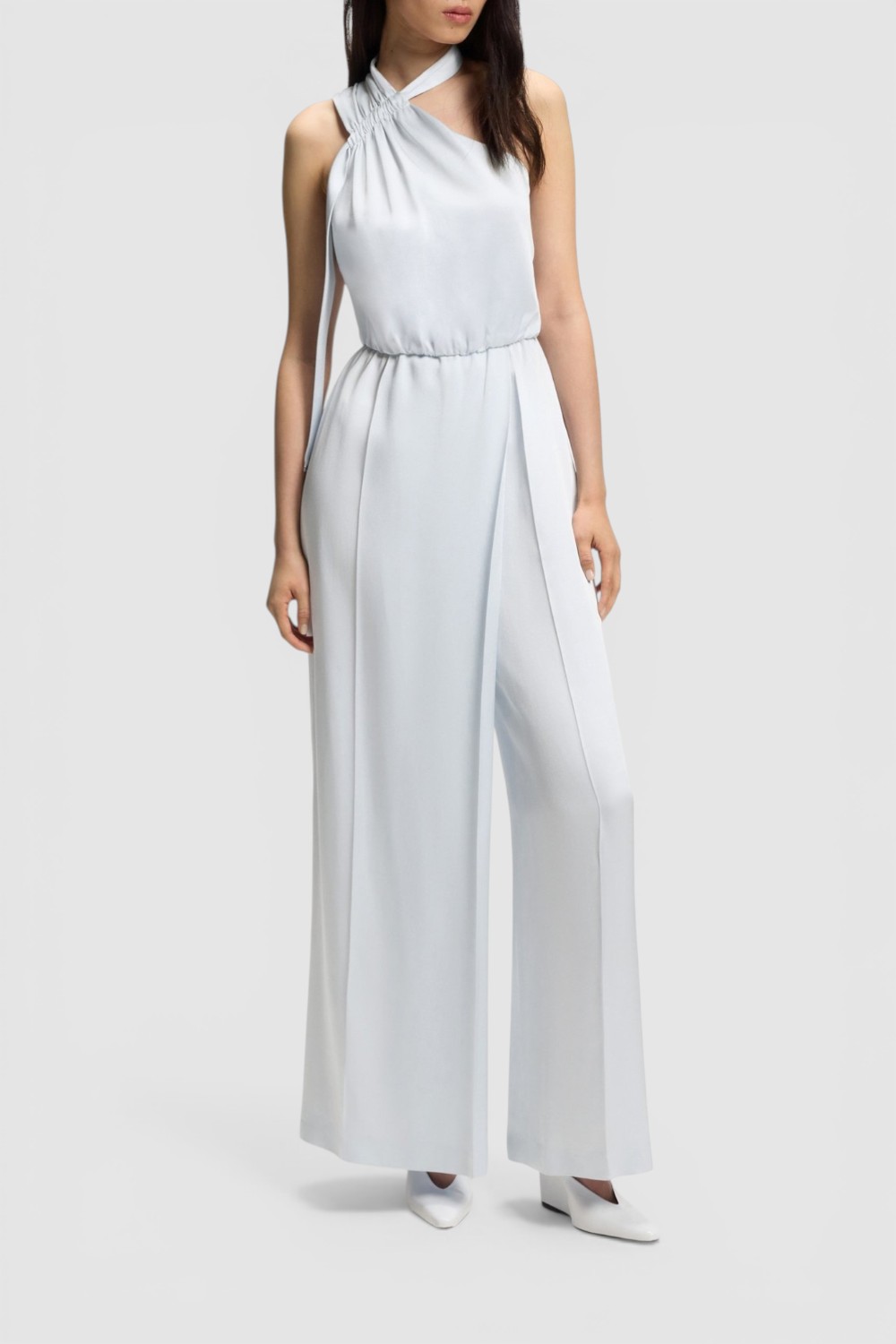 תמונת דוגמן קידמית של אוברול כתף אחת