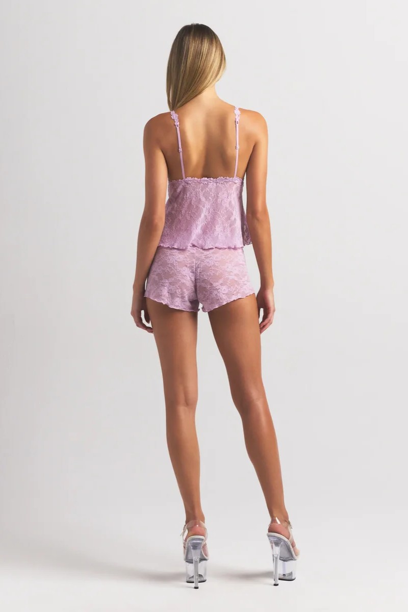 תמונת דוגמן אחורית של TRIANGLE CAMI AND SHORT SET