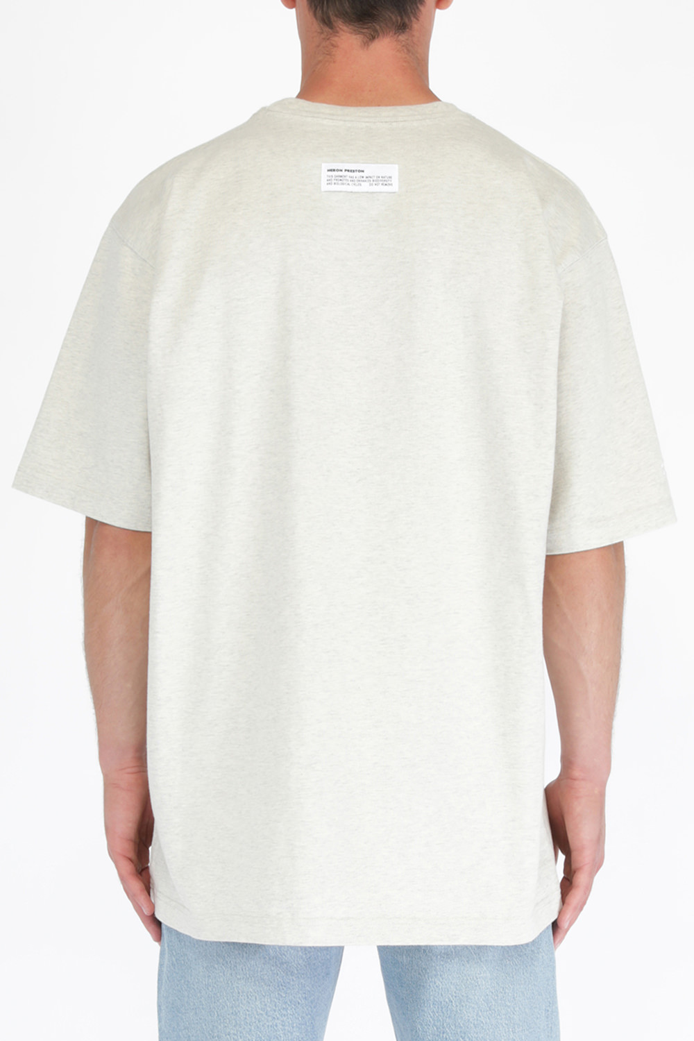 תמונת דוגמן אחורית של Heron Logo Over Tee in Grey