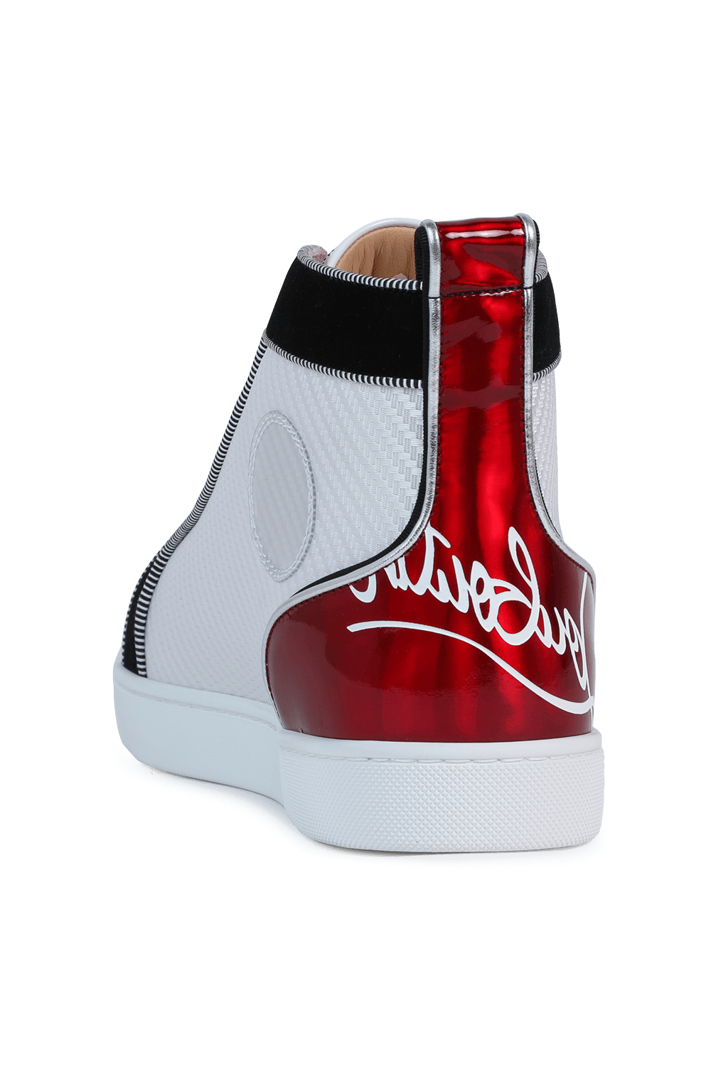 תמונה אחורית של Fun Louis Flat Sneakers in White