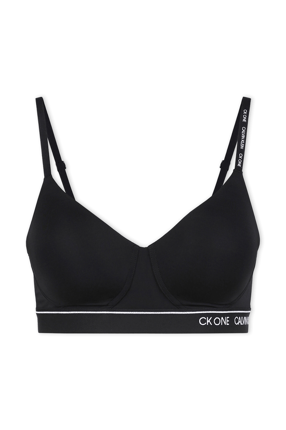 תמונה אחורית של טופ חזייה שחור עם קאפים