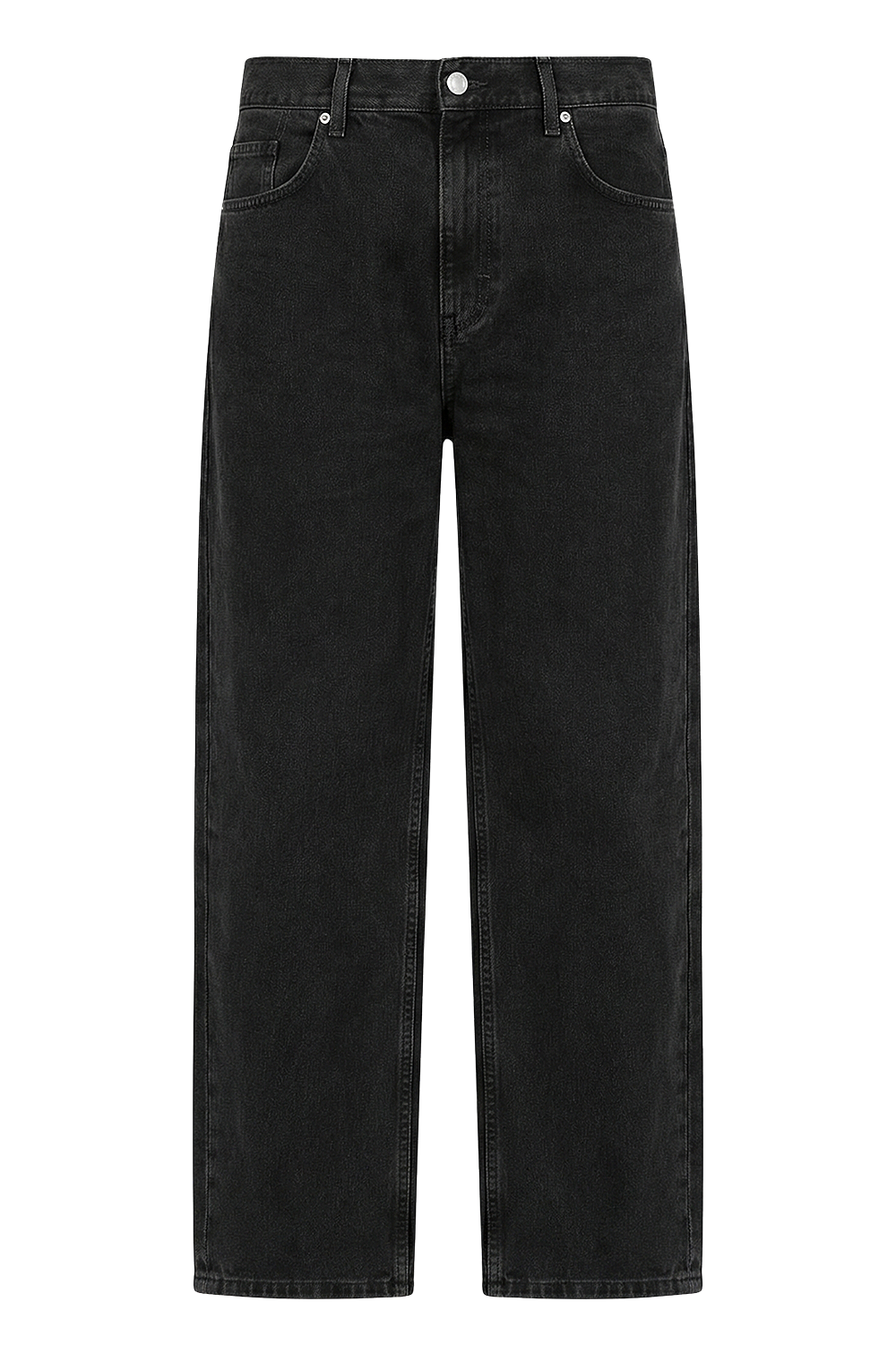 תמונה קידמית של מכנסי ג'ינס בגזרה ישרה