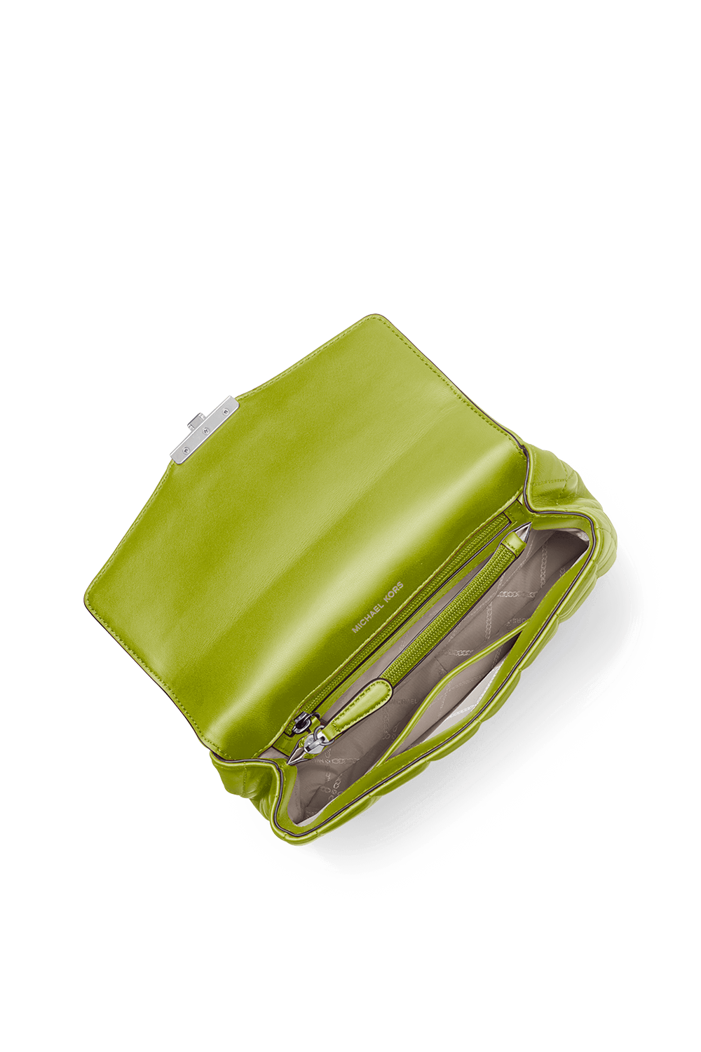 Soho LG Quilted Leather Shoulder Bag in Lime MICHAEL KORS