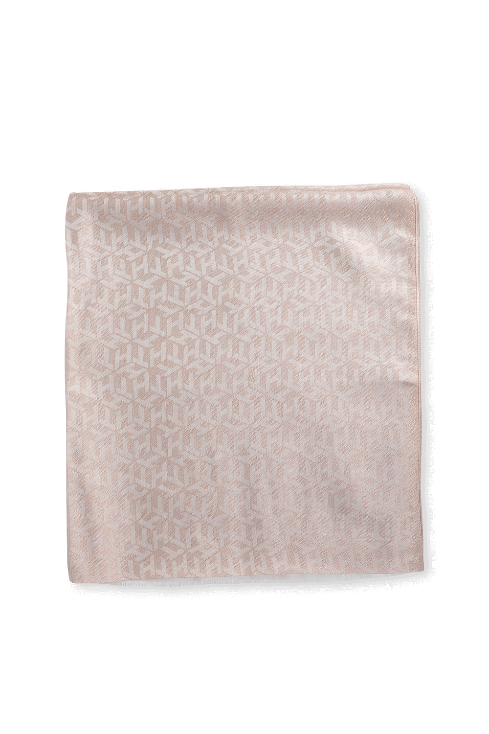 צעיף מונוגרמי בצבע קאמל מבריק image number null TOMMY HILFIGER