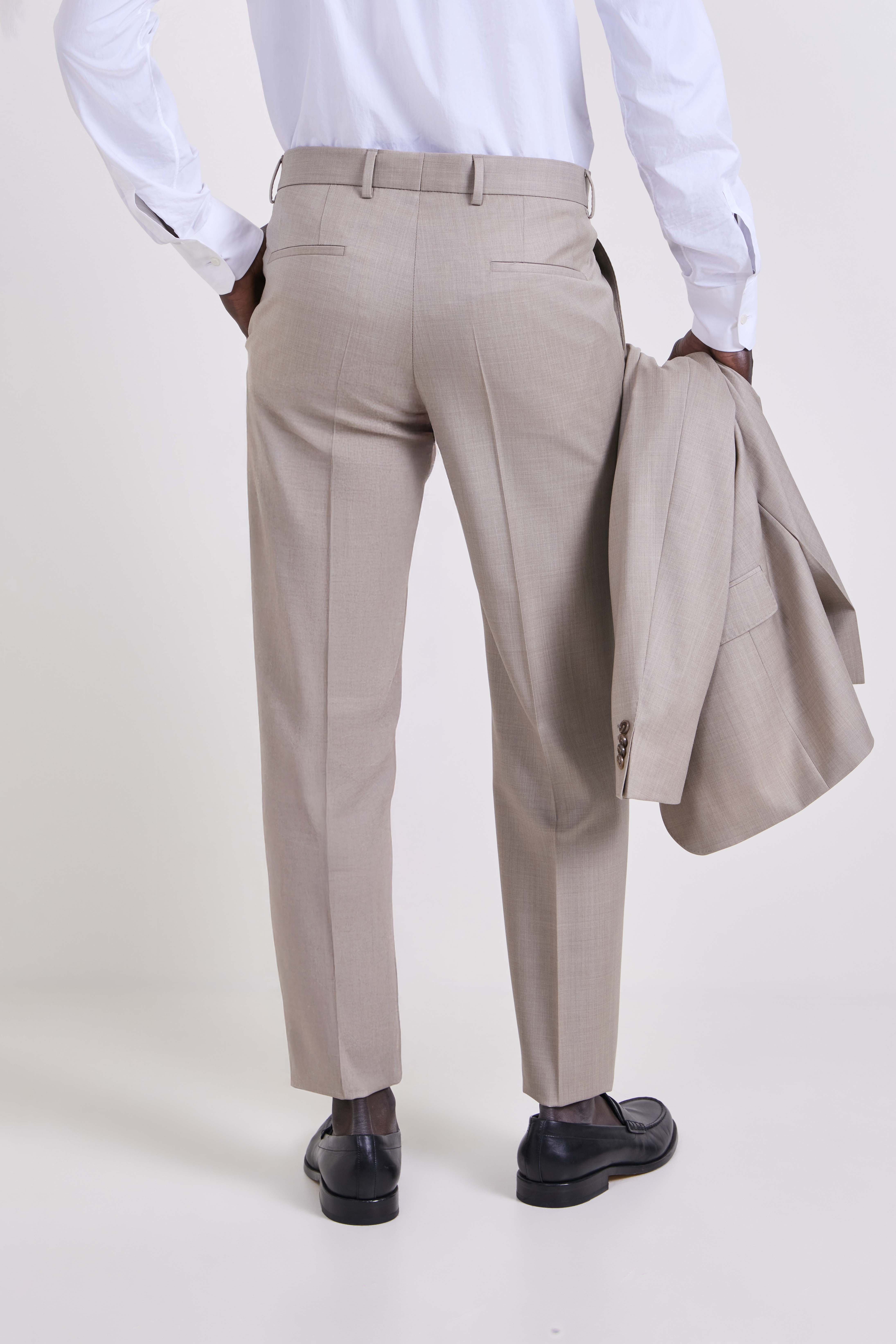 תמונת דוגמן אחורית של מכנסיים ארוכים בגזרה ישרה