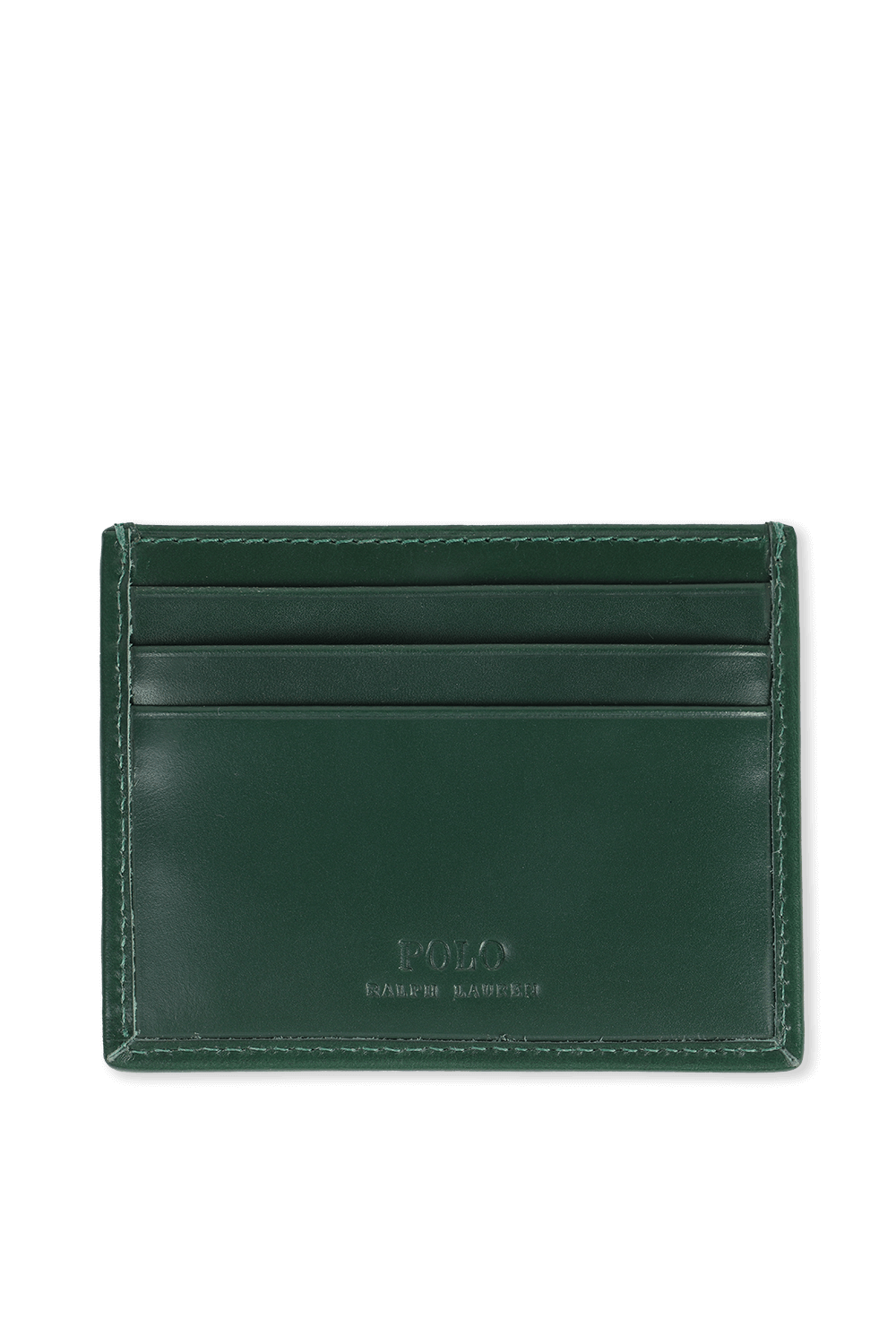 תמונה אחורית של ארנק כרטיסים דובי בצבע ירוק
