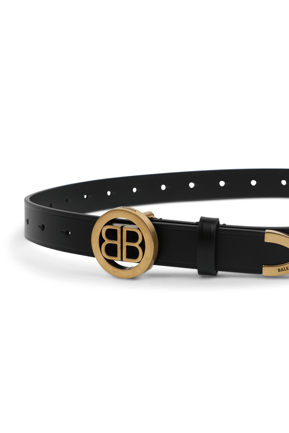 תמונת פנים של חגורות לוגו דאבל בי עגול בשחור וזהב