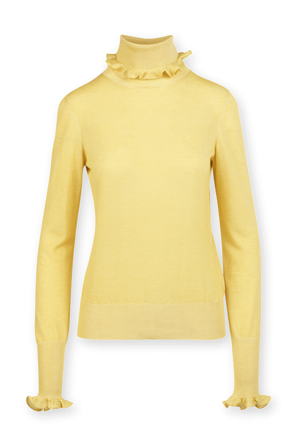 תמונה קידמית של Frill Detail Poloneck in Banana