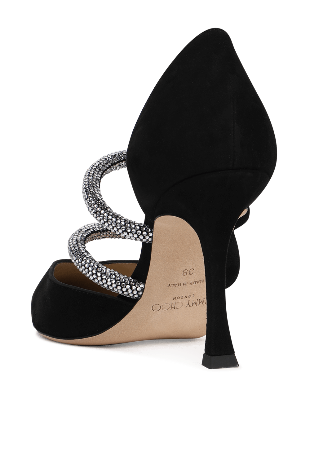 תמונה אחורית של נעלי עקב לואי 90 בגוון שחור