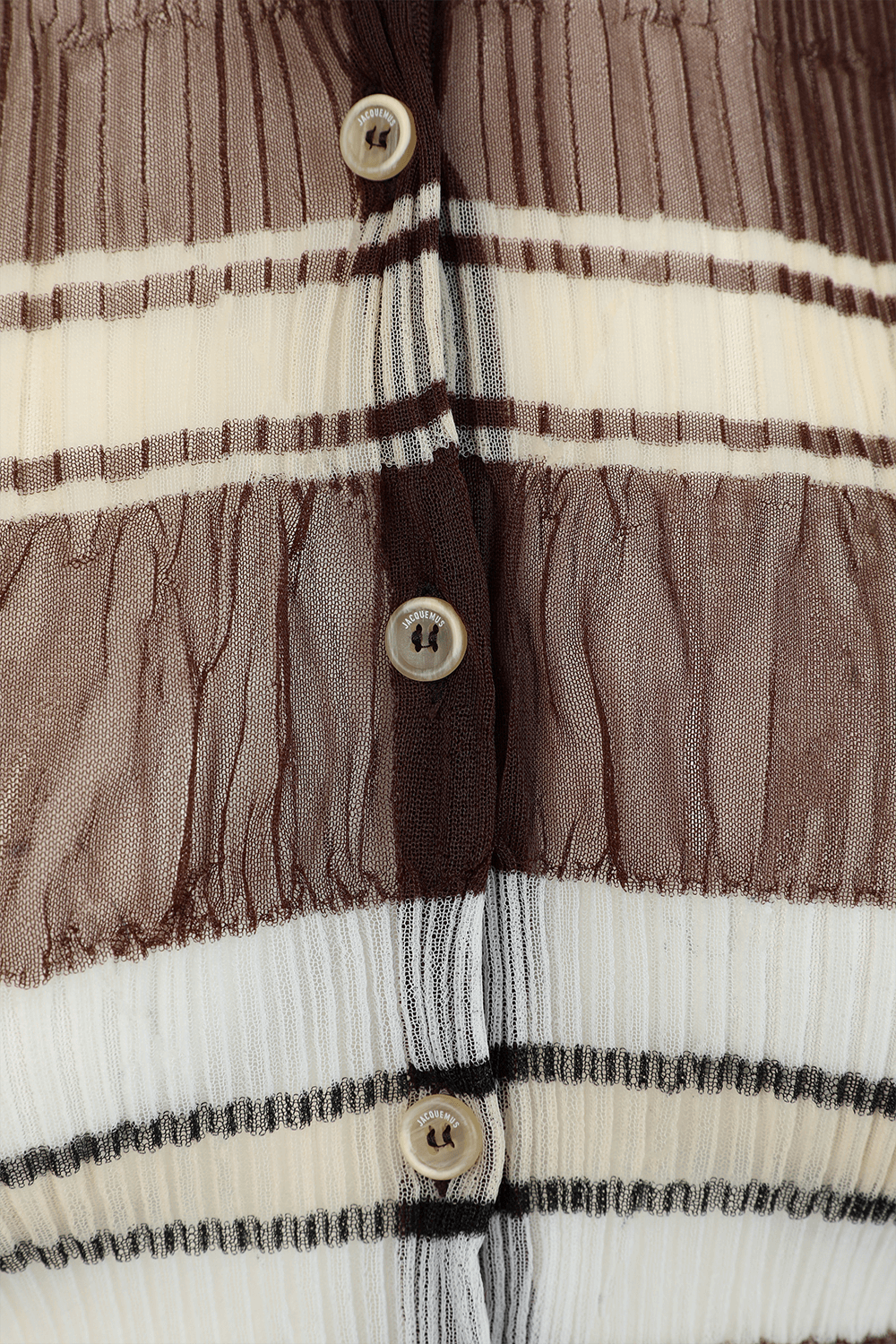 תמונה אחורית של חולצה ארוכה מכופתרת עם הדפס פסים