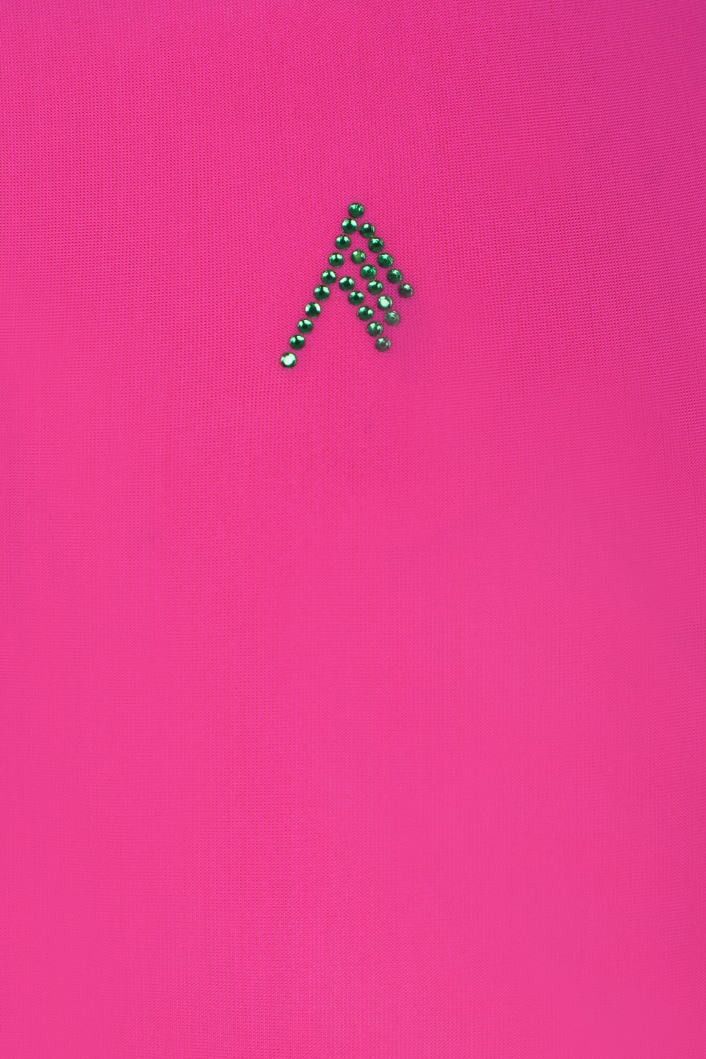 תמונה אחורית של חצאית מיני צמודה ורודה