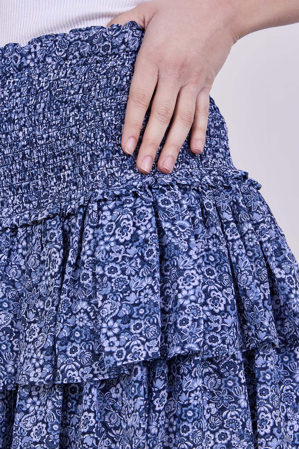 תמונת תקריב דוגמן של חצאית מיני מלמלה