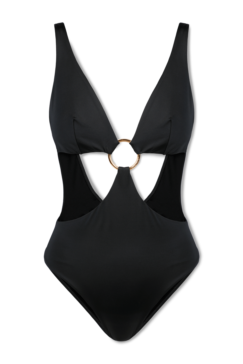 תמונה קידמית של One Piece Swimsuit With Ring in Black