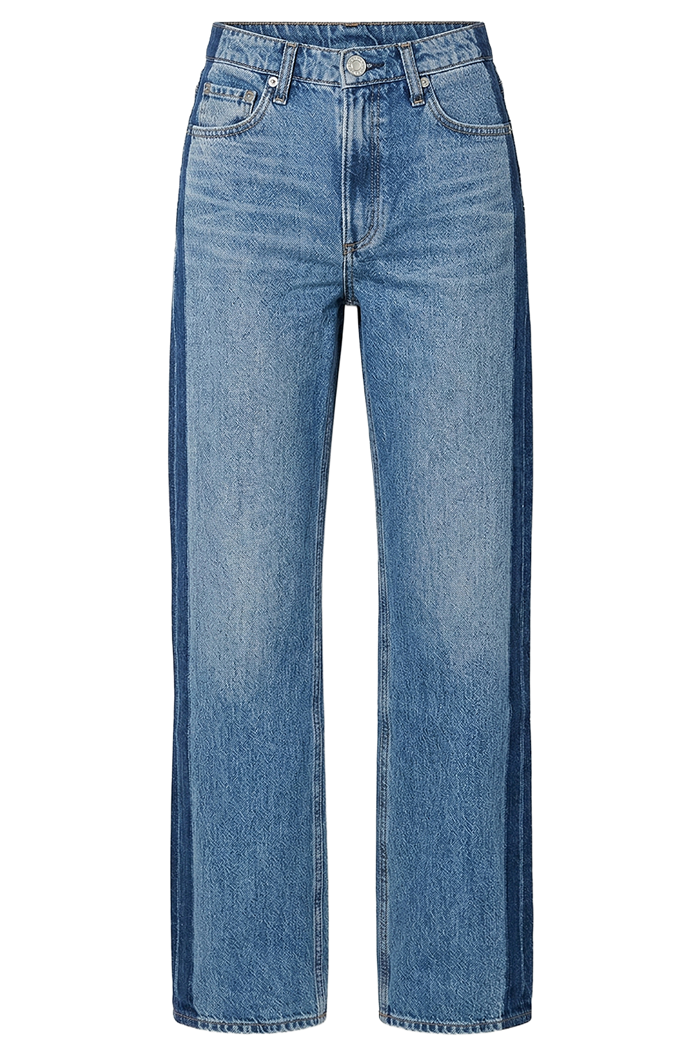 תמונה קידמית של מכנסי ג'ינס בגזרה ישרה